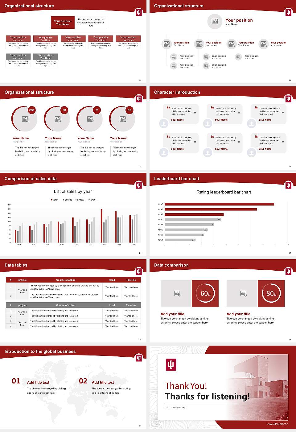 Indiana University-Southeast Academic Presentation/Research Findings Report PPT Template16:9 ratio PPT effect preview image4