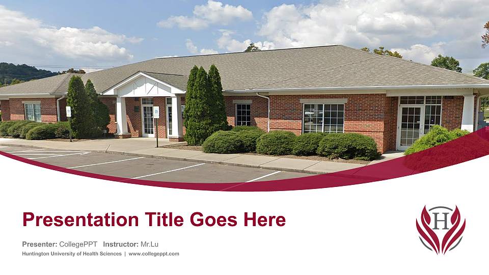 Huntington University of Health Sciences Course/Courseware Creation PPT Template16:9 ratio PPT effect preview image