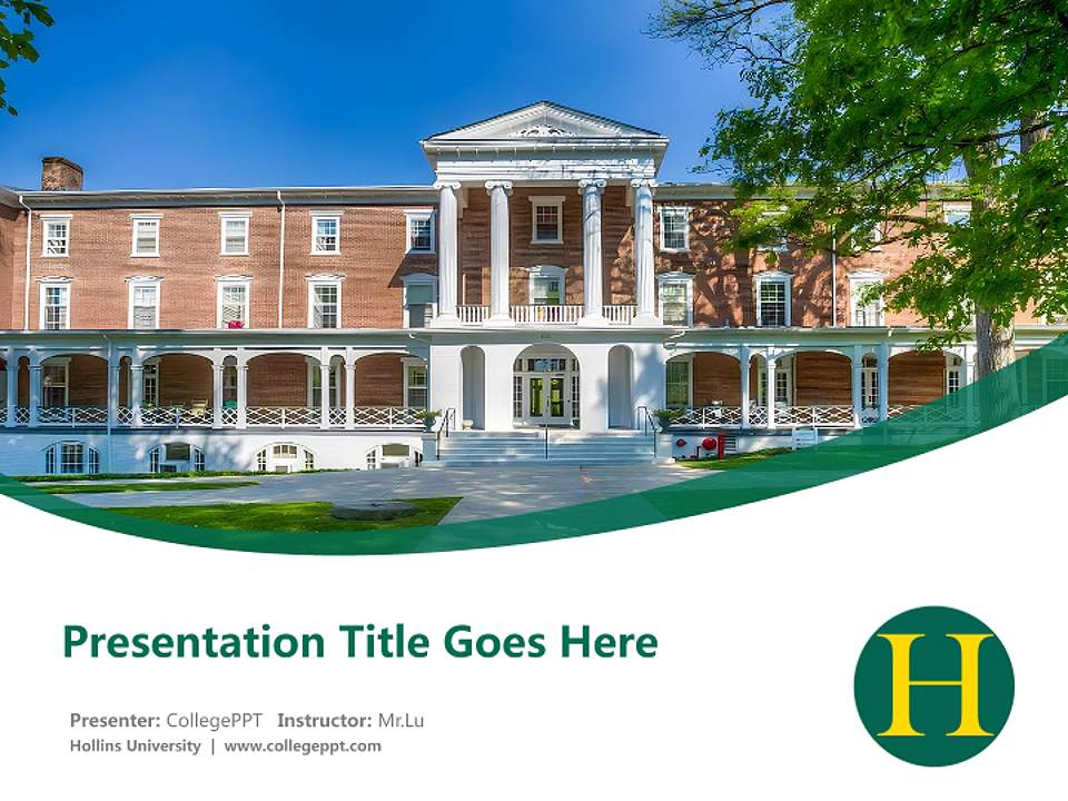 Hollins University Course/Courseware Creation PPT Template4:3 ratio PPT effect preview image5