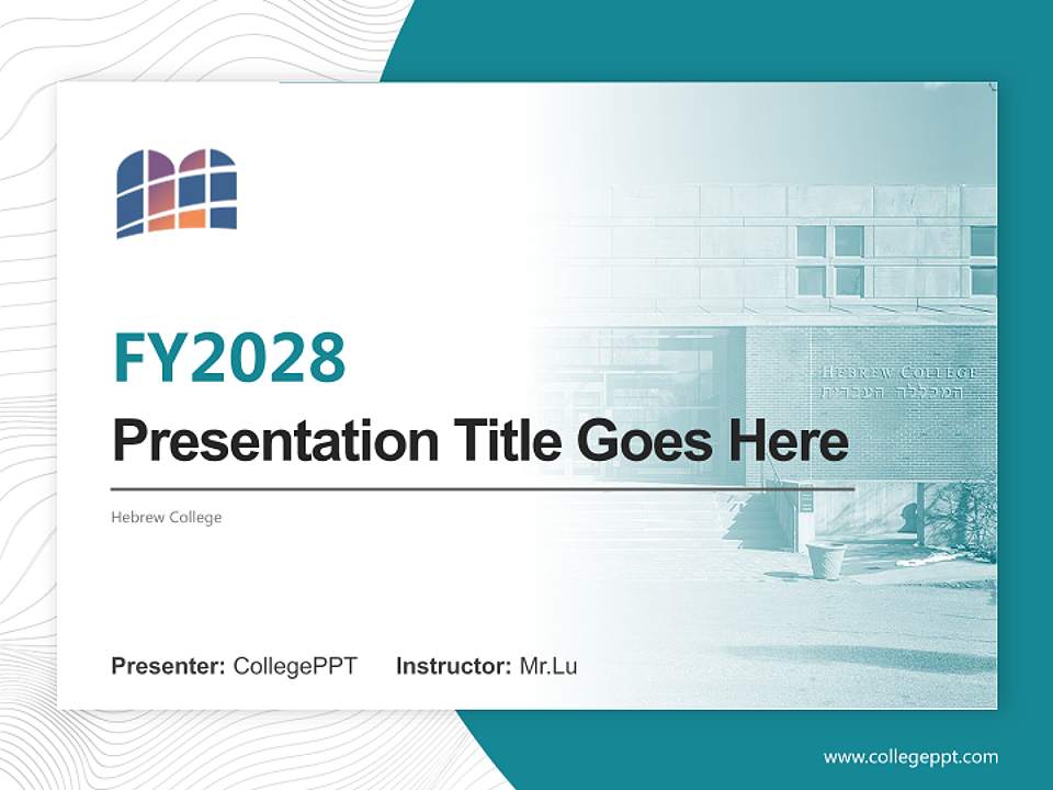 Hebrew College Academic Presentation/Research Findings Report PPT Template4:3 ratio PPT effect preview image5