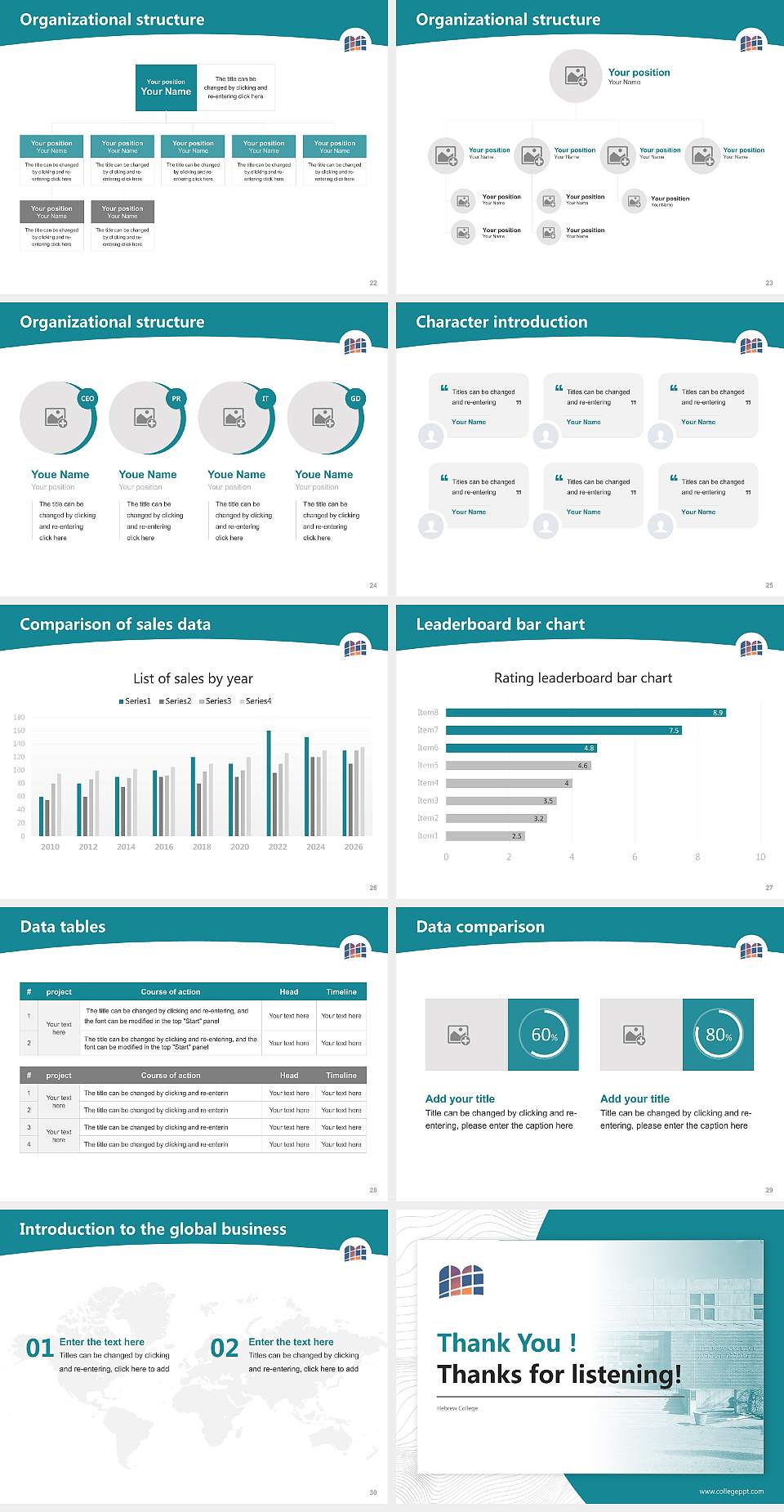 Hebrew College Academic Presentation/Research Findings Report PPT Template4:3 ratio PPT effect preview image4