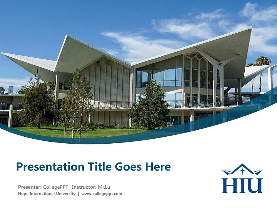 Hope International University Course/Courseware Creation PPT Template4:3 ratio PPT effect preview image5