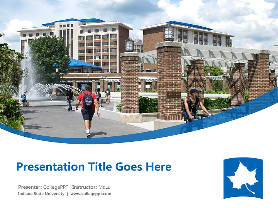 Indiana State University Course/Courseware Creation PPT Template4:3 ratio PPT effect preview image5