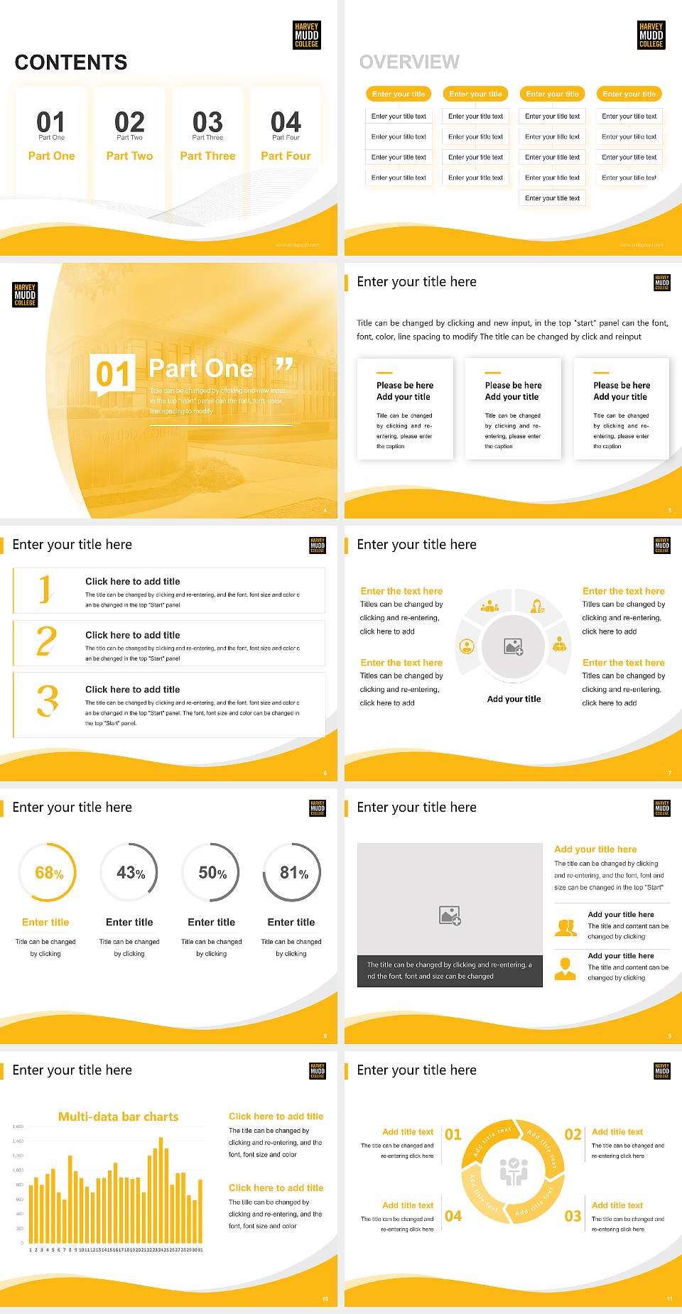 Harvey Mudd College Lecture Sharing and Networking Event PPT Template4:3 ratio PPT effect preview image2