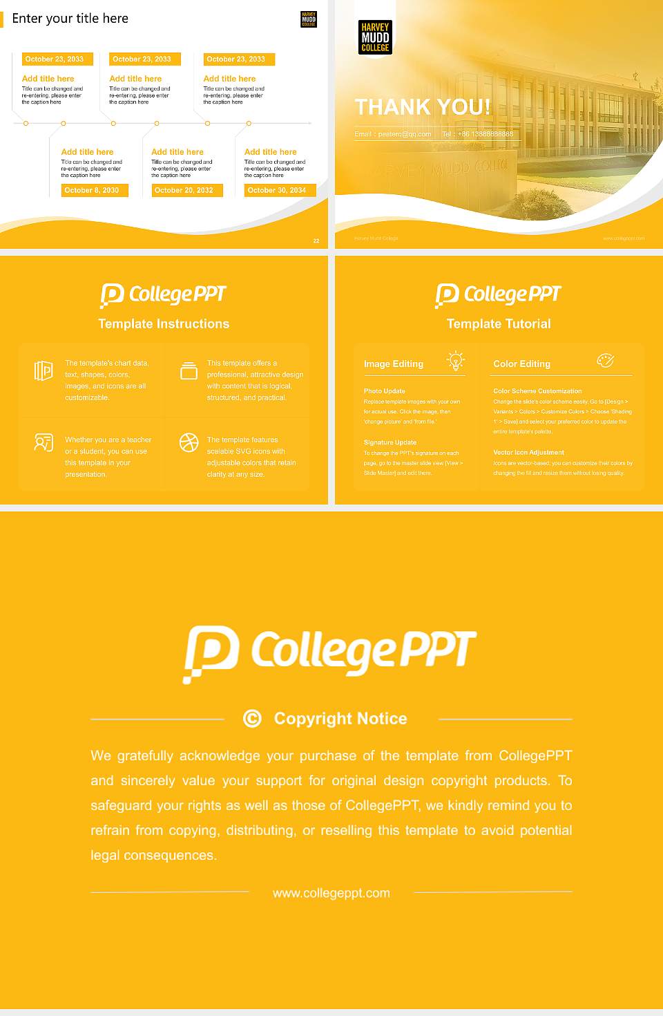 Harvey Mudd College Lecture Sharing and Networking Event PPT Template4:3 ratio PPT effect preview image4