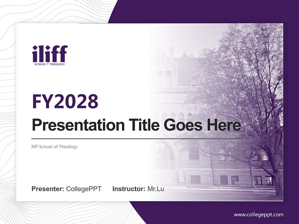 Iliff School of Theology Academic Presentation/Research Findings Report PPT Template4:3 ratio PPT effect preview image5