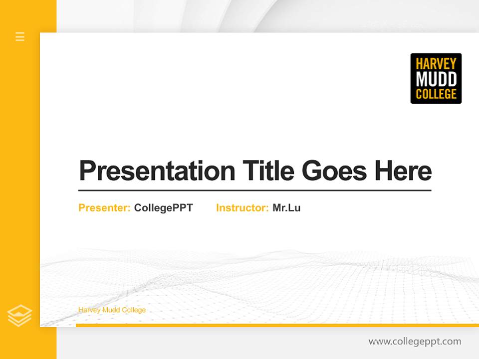 Harvey Mudd College Thesis Proposal/Graduation Defense PPT Template4:3 ratio PPT effect preview image5