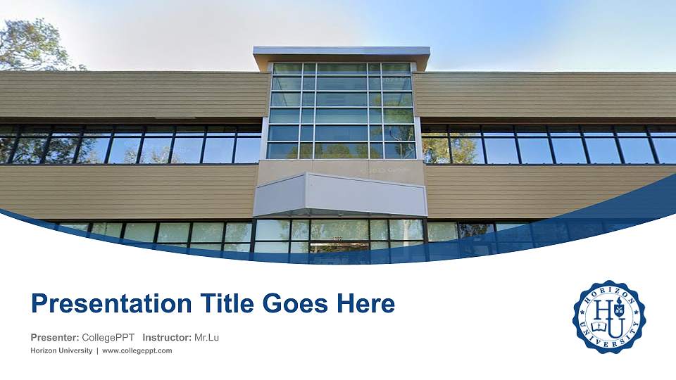Horizon University Course/Courseware Creation PPT Template16:9 ratio PPT effect preview image