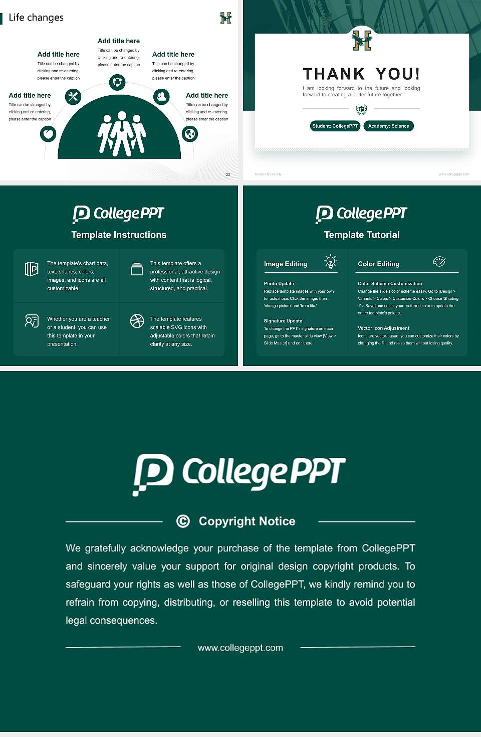 Husson University National Scholarship Defense PPT Template4:3 ratio PPT effect preview image4