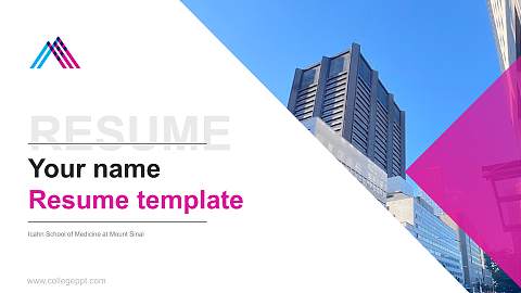 Icahn School of Medicine at Mount Sinai Resume PPT Template