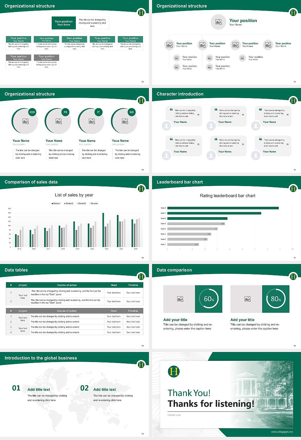 Hollins University Academic Presentation/Research Findings Report PPT Template16:9 ratio PPT effect preview image4