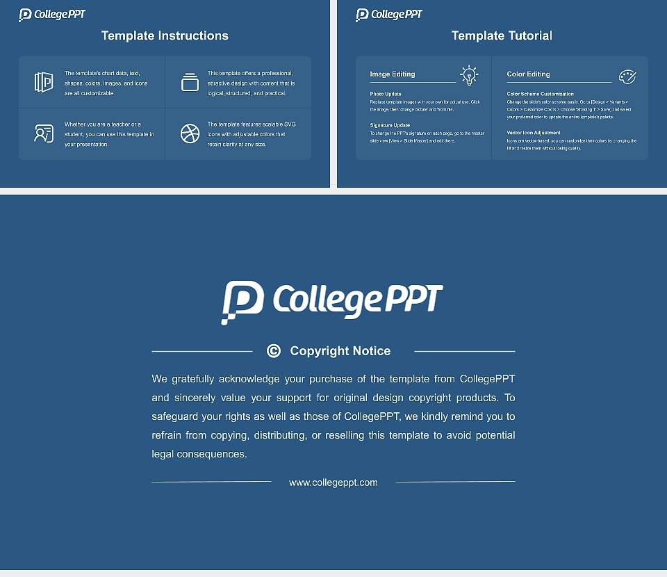 Hood College Course/Courseware Creation PPT Template16:9 ratio PPT effect preview image5
