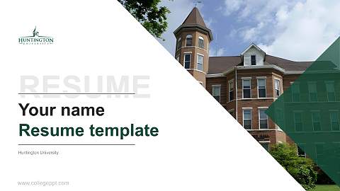 Huntington University Resume PPT Template