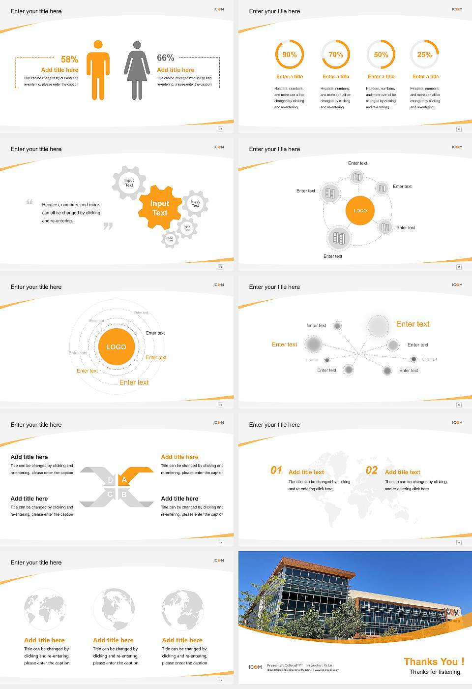 Idaho College of Osteopathic Medicine Course/Courseware Creation PPT Template16:9 ratio PPT effect preview image4