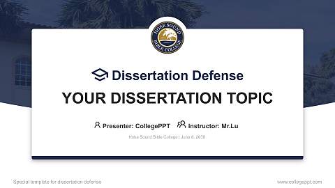 Hobe Sound Bible College Graduation Thesis Defense PPT Template