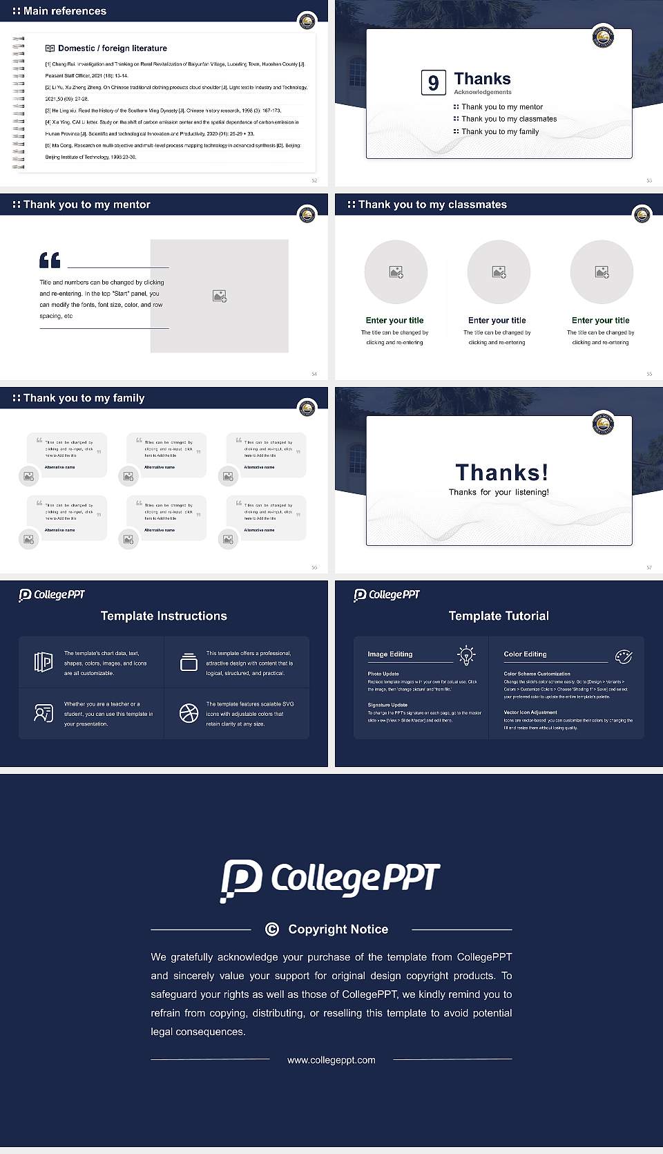 Hobe Sound Bible College Graduation Thesis Defense PPT Template16:9 ratio PPT effect preview image7