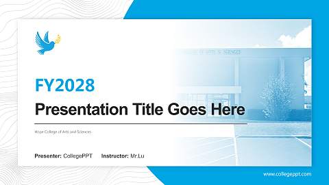 Hope College of Arts and Sciences Academic Presentation/Research Findings Report PPT Template