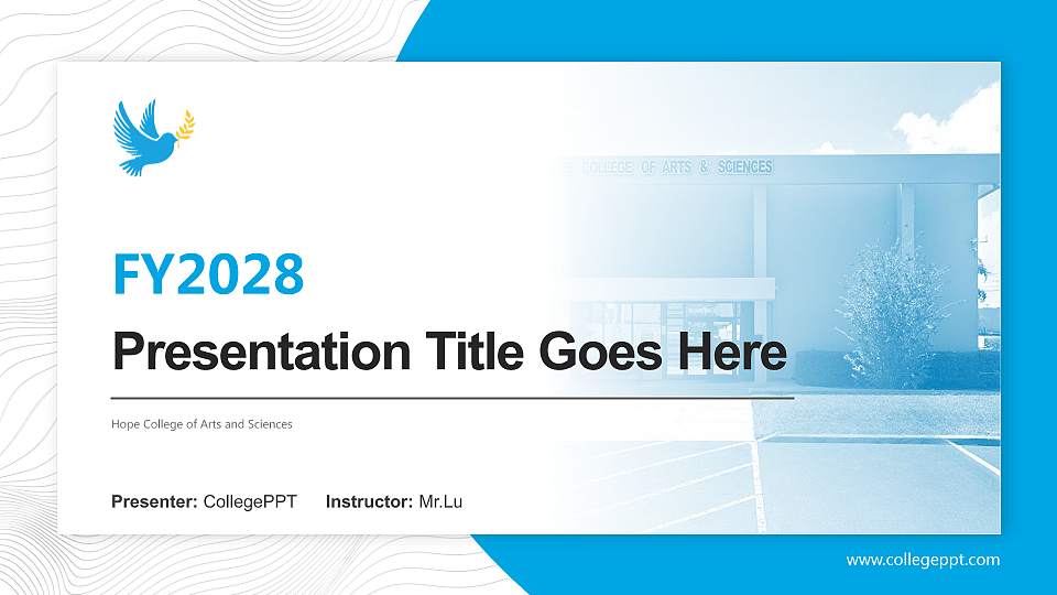 Hope College of Arts and Sciences Academic Presentation/Research Findings Report PPT Template16:9 ratio PPT effect preview image