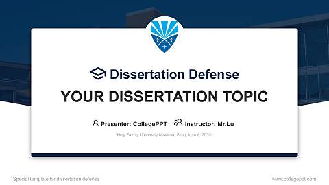 Holy Family University Newtown Site Graduation Thesis Defense PPT Template