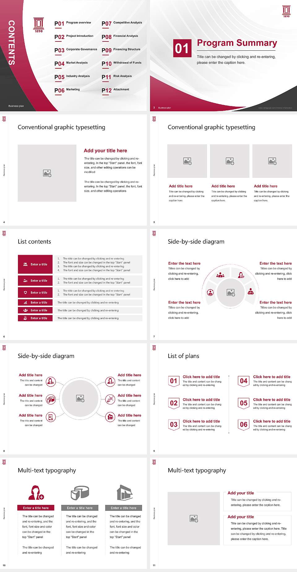 Henderson State University Competition/Entrepreneurship Contest PPT Template4:3 ratio PPT effect preview image2
