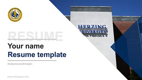 Herzing University-Birmingham Resume PPT Template