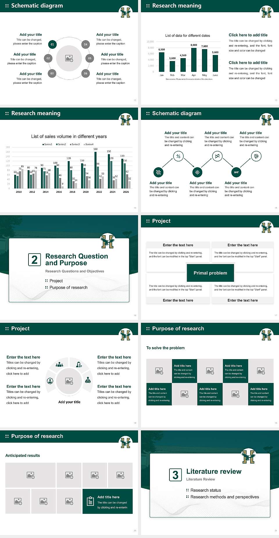 Husson University Graduation Thesis Defense PPT Template4:3 ratio PPT effect preview image3