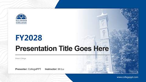 Illinois College Academic Presentation/Research Findings Report PPT Template