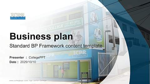 Icpr Junior College Competition/Entrepreneurship Contest PPT Template
