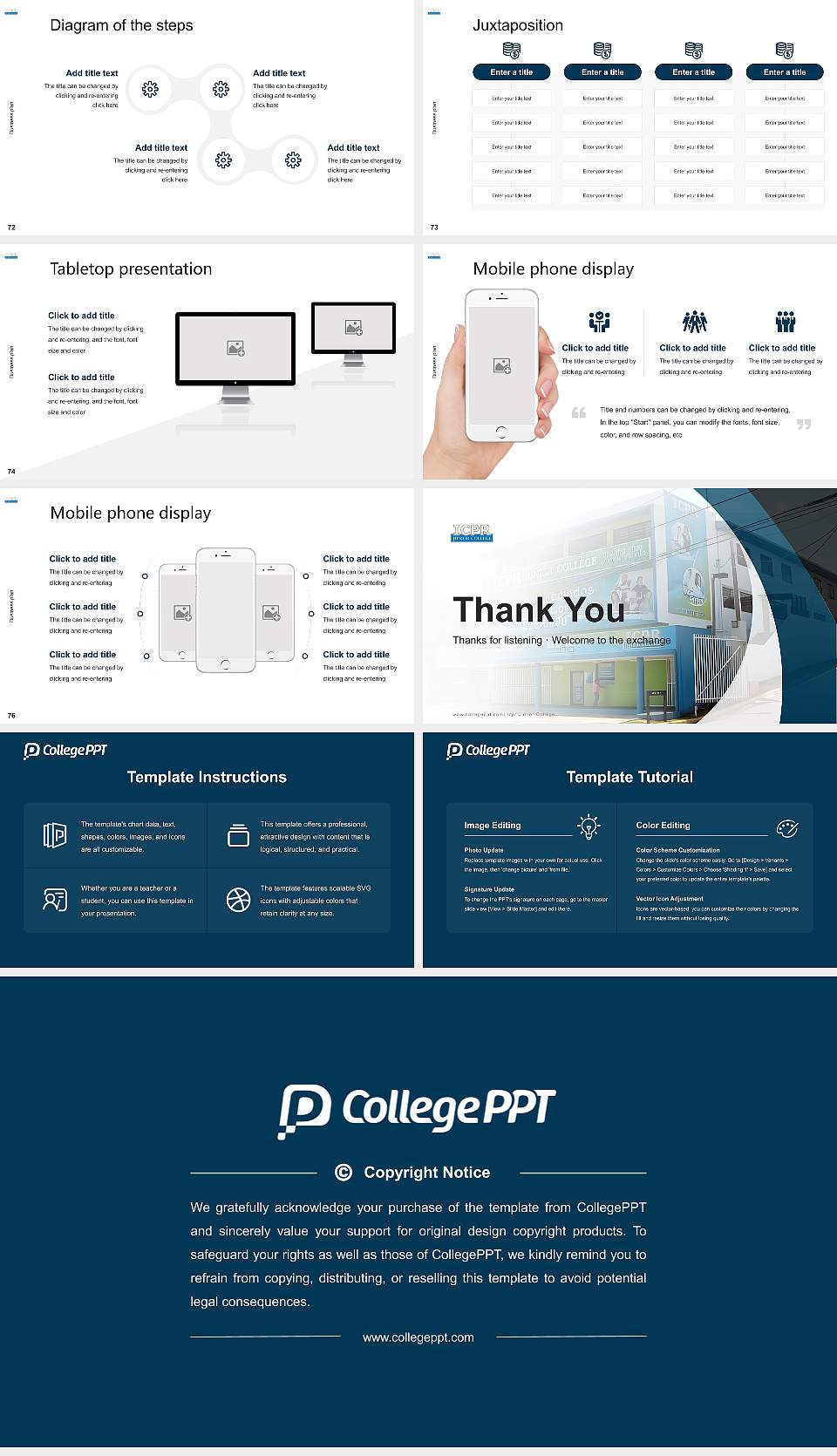 Icpr Junior College Competition/Entrepreneurship Contest PPT Template16:9 ratio PPT effect preview image9
