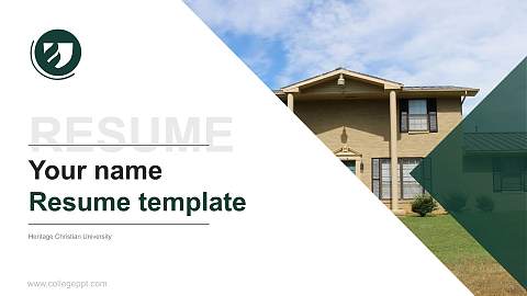 Heritage Christian University Resume PPT Template