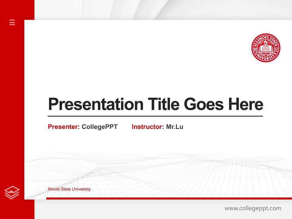 Illinois State University Thesis Proposal/Graduation Defense PPT Template4:3 ratio PPT effect preview image5