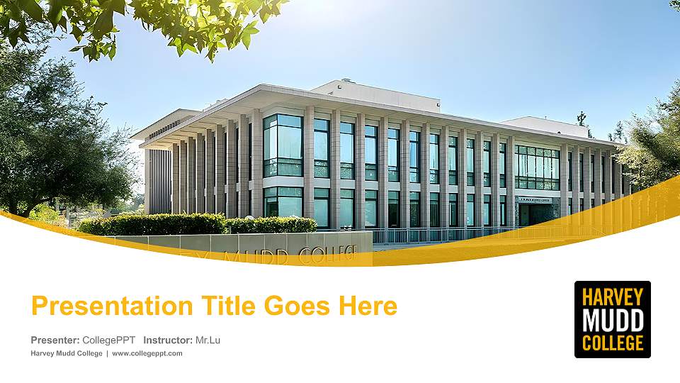 Harvey Mudd College Course/Courseware Creation PPT Template16:9 ratio PPT effect preview image