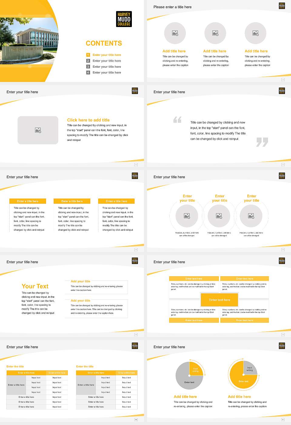 Harvey Mudd College Course/Courseware Creation PPT Template16:9 ratio PPT effect preview image2