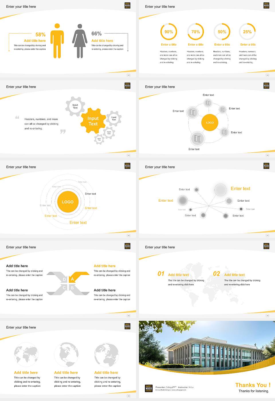 Harvey Mudd College Course/Courseware Creation PPT Template16:9 ratio PPT effect preview image4