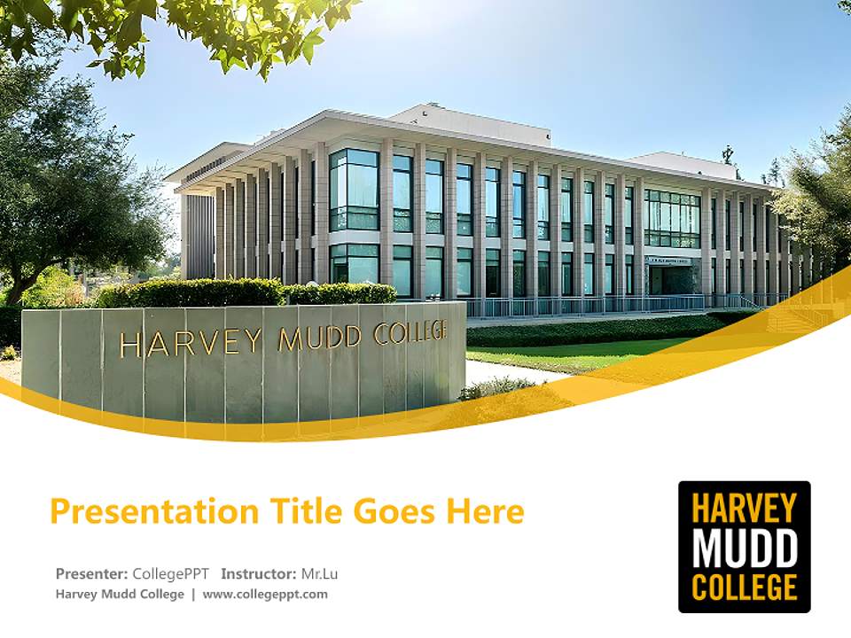 Harvey Mudd College Course/Courseware Creation PPT Template4:3 ratio PPT effect preview image5