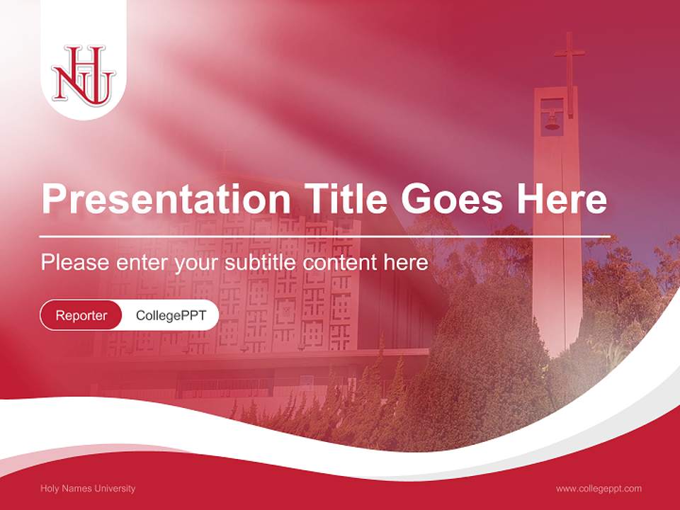 Holy Names University Lecture Sharing and Networking Event PPT Template4:3 ratio PPT effect preview image4