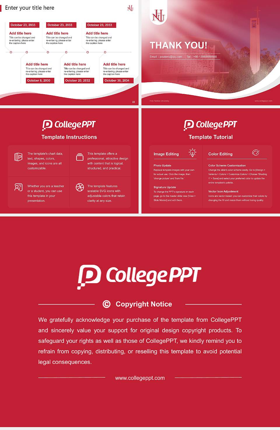 Holy Names University Lecture Sharing and Networking Event PPT Template4:3 ratio PPT effect preview image4