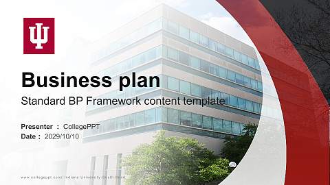 Indiana University-South Bend Competition/Entrepreneurship Contest PPT Template