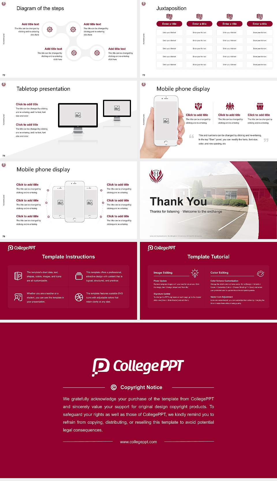 Huntington University of Health Sciences Competition/Entrepreneurship Contest PPT Template16:9 ratio PPT effect preview image9