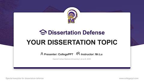 Haskell Indian Nations University Graduation Thesis Defense PPT Template