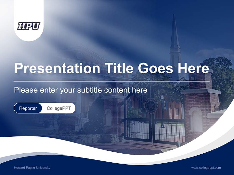 Howard Payne University Lecture Sharing and Networking Event PPT Template4:3 ratio PPT effect preview image4