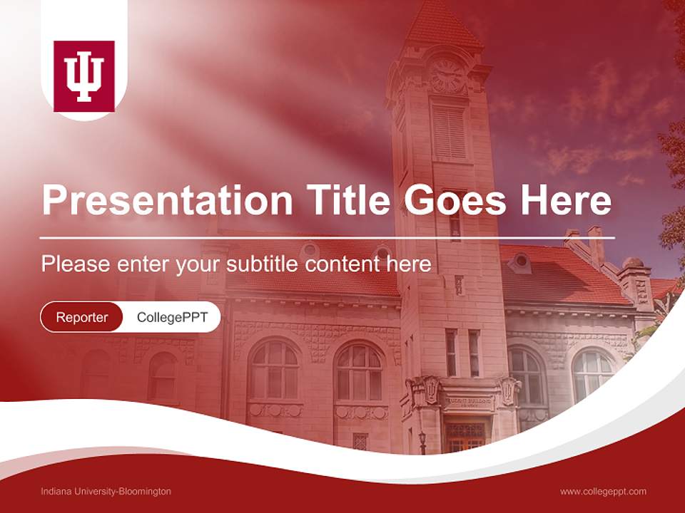 Indiana University-Bloomington Lecture Sharing and Networking Event PPT Template4:3 ratio PPT effect preview image4