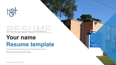 Houston Graduate School of Theology Resume PPT Template