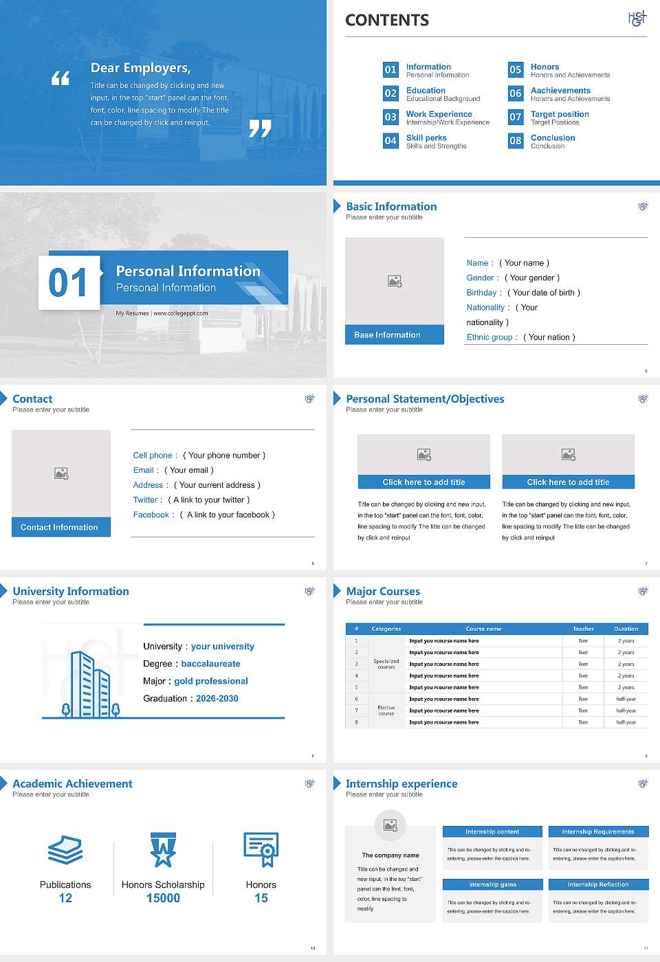 Houston Graduate School of Theology Resume PPT Template16:9 ratio PPT effect preview image2