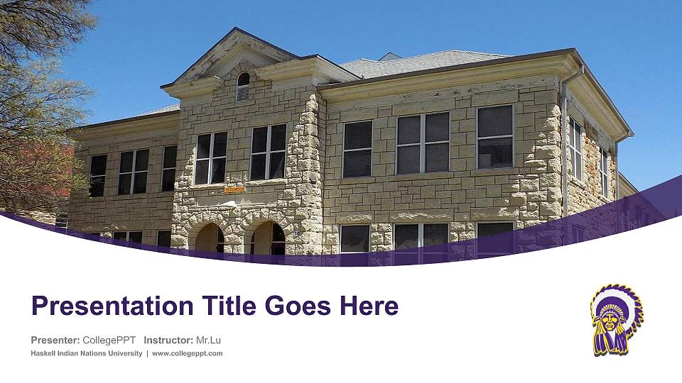 Haskell Indian Nations University Course/Courseware Creation PPT Template16:9 ratio PPT effect preview image