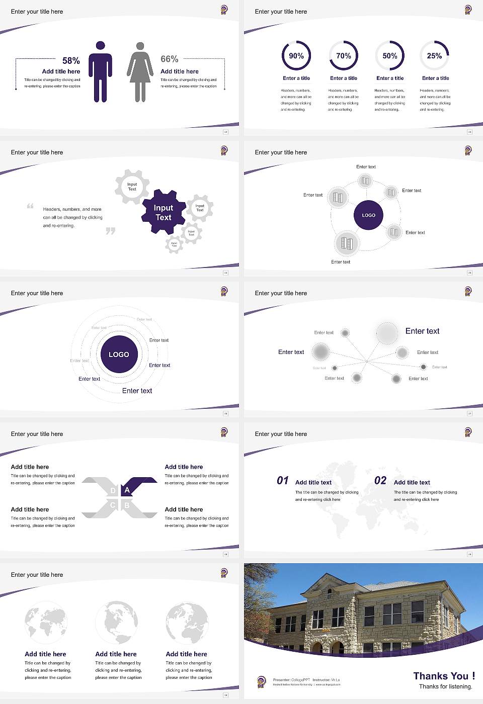 Haskell Indian Nations University Course/Courseware Creation PPT Template16:9 ratio PPT effect preview image4