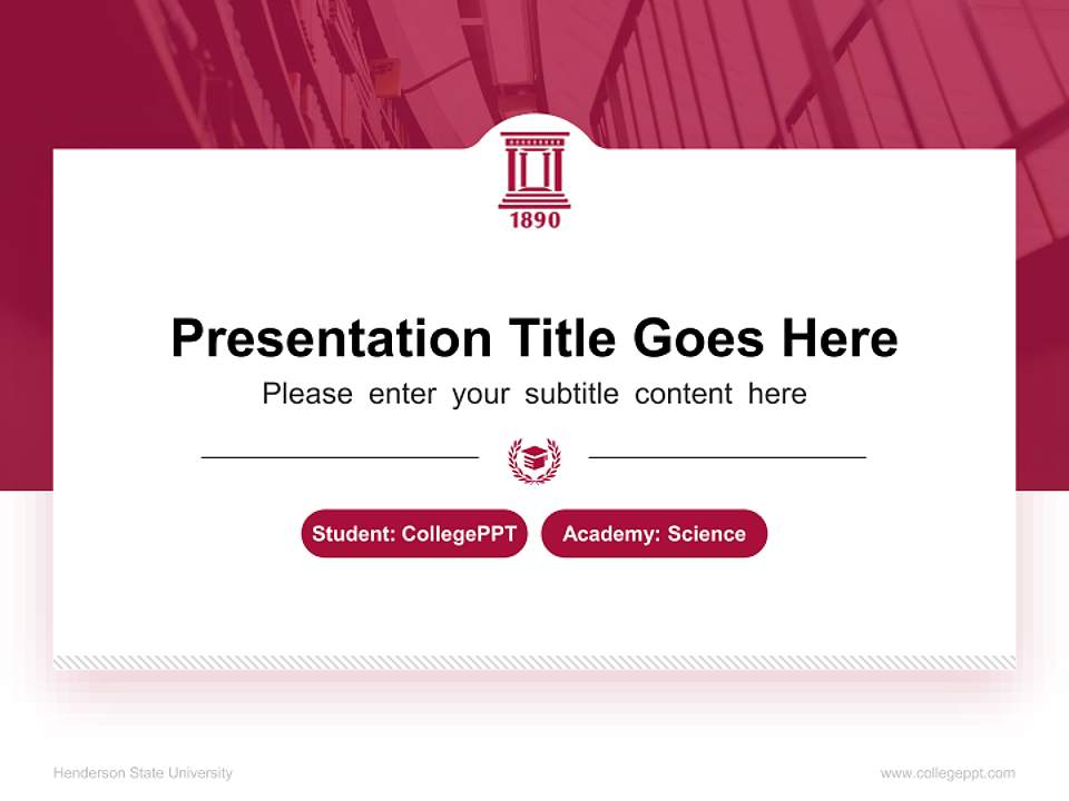 Henderson State University National Scholarship Defense PPT Template4:3 ratio PPT effect preview image4