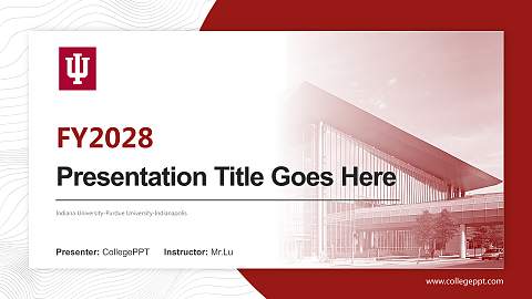 Indiana University-Purdue University-Indianapolis Academic Presentation/Research Findings Report PPT Template
