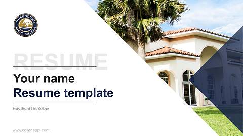 Hobe Sound Bible College Resume PPT Template