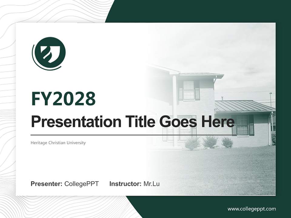 Heritage Christian University Academic Presentation/Research Findings Report PPT Template4:3 ratio PPT effect preview image5